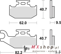 TRW ZF KLOCKI HAMULCOWE KH317 SINTER OFFROAD SUZUKI LTF 500 03-04, YAMAHA YXR 660 04-06 YFM 700 RAPTOR 06-, TYŁ