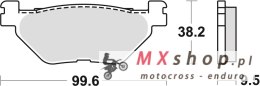 TRW ZF KLOCKI HAMULCOWE KH319/2 ORGANIC YAMAHA TDM 900 02-14, XV 950 13-, XT 1200 Z 10-, FJR 1300 01-, XVS 1300 07-16, XV 1700 0