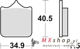 TRW ZF KLOCKI HAMULCOWE KH322 SINTER STREET APRILIA RSV 1000 MILE / R / TUONO 01-11, KTM 690 SM / SMC 07-16 950 SUPERMOTO 05-08 