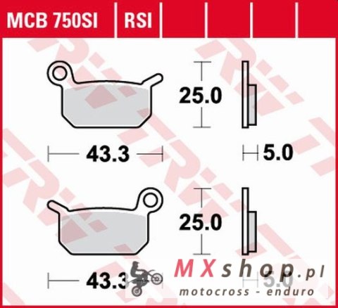 TRW ZF KLOCKI HAMULCOWE KH325 SINTER OFFROAD KTM SXE -5 ELECTRIC 19- SX 50 09-, SX 65 04-08, HUSQVARNA EE-5 19-, CR 50 06-, SM 5 TRW ZF KLOCKI HAMULCOWE KH325 SINTER OFFROAD KTM SXE -5 ELECTRIC 19- SX 50 09-, SX 65 04-08, HUSQVARNA EE-5 19-, CR 50 06-, SM 5