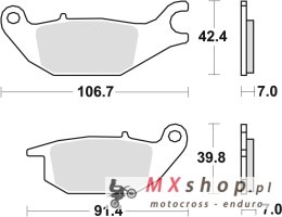 TRW ZF KLOCKI HAMULCOWE KH343 ORGANIC HONDA CBR 125 04-10, XL 125 V VARADERO 01-13, YAMAHA YZF 150 14-, TYŁ