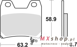 TRW ZF KLOCKI HAMULCOWE KH348 SINTER STREET YAMAHA FZS 1000 FAZER 01-05, XJR 1300 02-16, TYŁ (PROMOCJA)