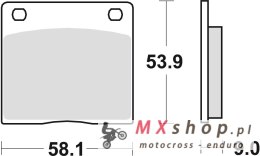 TRW ZF KLOCKI HAMULCOWE KH36 ORGANIC KAWASAKI Z 1000 / Z1 77-81, ZG 1300 84-89, SUZUKI GS 550 79-82, GS 750 77-79, GSX 750 80-87