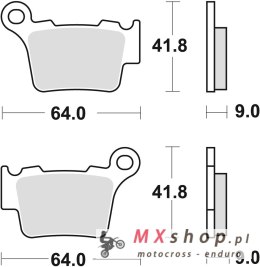 TRW ZF KLOCKI HAMULCOWE KH368 SINTER OFFROAD (WYCZYNOWE) BMW G 450 X / SMR 08-11, KTM EXC / SX 125 04-16, EXC / SX 250 03-17, EX