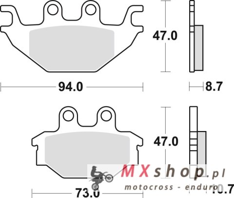 TRW ZF KLOCKI HAMULCOWE KH377 SINTER OFFROAD CAN-AM DS 250 08-15, KAWASAKI KVF 300 13-, PRZÓD/TYŁ TRW ZF KLOCKI HAMULCOWE KH377 SINTER OFFROAD CAN-AM DS 250 08-15, KAWASAKI KVF 300 13-, PRZÓD/TYŁ