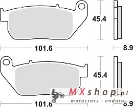 TRW ZF KLOCKI HAMULCOWE KH381 SINTER STREET HARLEY-DAVIDSON XL 883 03-15, XL 1200 04-13, PRZÓD