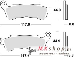 TRW ZF KLOCKI HAMULCOWE KH388 SINTER STREET HONDA CBF 500 04-08, CBF 600 04-15, NT 700 V 06-13, XL 700 V 08-13, XL 1000 V 04-13,