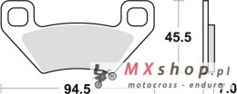 TRW ZF KLOCKI HAMULCOWE KH395 SINTER OFFROAD ARCTIC CAT ATV 300 10-, TRV 450 11-, TBX / TRV 500 05-, PROWLER 700 08-, TRV 1000 0