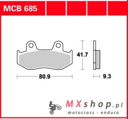 TRW ZF KLOCKI HAMULCOWE KH411 ORGANIC HONDA CH 125 SPACY 94-99, PS 125 07-13, PS 150 06-10, PRZÓD (PROMOCJA)