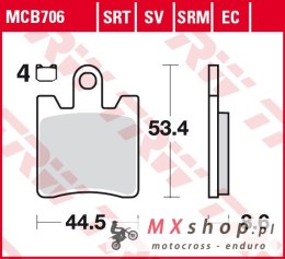 TRW ZF KLOCKI HAMULCOWE KH423 KH283/4 ORGANIC TRIUMPH TROPHY 1200 13-17, FJR1300 06-, PRZÓD