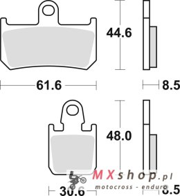 TRW ZF KLOCKI HAMULCOWE KH442/4 SINTER STREET YAMAHA R1 06-14, MT-01 05-12, XV 1700 09-16, PRZÓD