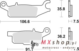TRW ZF KLOCKI HAMULCOWE KH443 SINTER OFFROAD YAMAHA RAPTOR YFM 250 08-20, GRIZZLY YFM 550 09-20, GRIZZLY YFM 700 07-20, LEWY PRZ