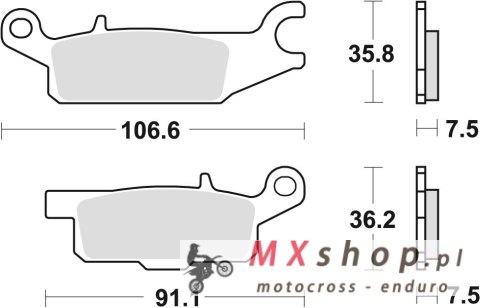 TRW ZF KLOCKI HAMULCOWE KH443 SINTER OFFROAD YAMAHA RAPTOR YFM 250 08-20, GRIZZLY YFM 550 09-20, GRIZZLY YFM 700 07-20, LEWY PRZ TRW ZF KLOCKI HAMULCOWE KH443 SINTER OFFROAD YAMAHA RAPTOR YFM 250 08-20, GRIZZLY YFM 550 09-20, GRIZZLY YFM 700 07-20, LEWY PRZ
