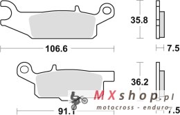 TRW ZF KLOCKI HAMULCOWE KH444 SINTER OFFROAD YAMAHA RAPTOR YFM 250 08-20, GRIZZLY YFM 550 09-20, GRIZZLY YFM 700 07-20, PRAWY PR