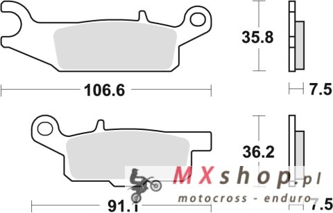 TRW ZF KLOCKI HAMULCOWE KH444 SINTER OFFROAD YAMAHA RAPTOR YFM 250 08-20, GRIZZLY YFM 550 09-20, GRIZZLY YFM 700 07-20, PRAWY PR TRW ZF KLOCKI HAMULCOWE KH444 SINTER OFFROAD YAMAHA RAPTOR YFM 250 08-20, GRIZZLY YFM 550 09-20, GRIZZLY YFM 700 07-20, PRAWY PR