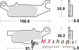 TRW ZF KLOCKI HAMULCOWE KH445 SINTER OFFROAD YAMAHA GRIZZLY YFM 550 09-20, GRIZZLY YFM 700 07-20, TYŁ