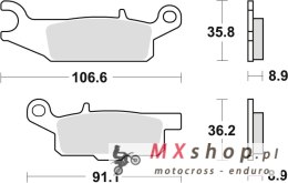 TRW ZF KLOCKI HAMULCOWE KH446 SINTER OFFROAD YAMAHA YFM 550 GRIZZLY 09-, YFM 700 GRIZZLY 07-, TYŁ