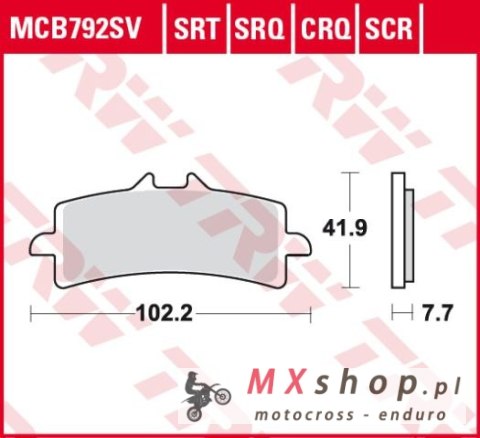 TRW ZF KLOCKI HAMULCOWE KH447 SINTER STREET APRILIA RSV4 09-, DUCATI V4 PANIGALE 18-, PANIGALE 1299 15-, KAWASAKI H2 15-, ZX10R TRW ZF KLOCKI HAMULCOWE KH447 SINTER STREET APRILIA RSV4 09-, DUCATI V4 PANIGALE 18-, PANIGALE 1299 15-, KAWASAKI H2 15-, ZX10R