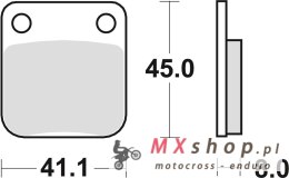 TRW ZF KLOCKI HAMULCOWE KH54 ORGANIC HONDA CG 125 04-08, CRF 150 03-16, KAWASAKI KX 65 00-,KLX 125 10-13, SUZUKI DR 125 91-00, D