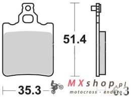 TRW ZF KLOCKI HAMULCOWE KH60 KH337 ORGANIC APRILIA RS 50 95-10, RX 50 91-03, TUAREG 125 88-89, KTM SX 60 98-00, SX 65 00-03, TYŁ