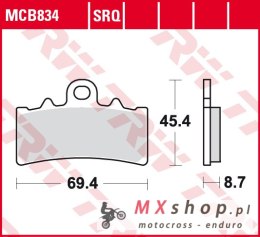 TRW ZF KLOCKI HAMULCOWE KH606 SINTER STREET BMW G 310 R / GS 16-, C 400 GT / X 18-, KTM DUKE 125 11-, 390 ADV / DUKE 13-, PRZÓD