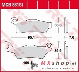 TRW ZF KLOCKI HAMULCOWE KH617 SINTER OFFROAD CAN-AM OUTLANDER 800 / 1000 12-, RENEGADE 1000 12-, PRAWY PRZÓD