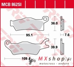 TRW ZF KLOCKI HAMULCOWE KH618 SPIEK METALICZNY SINTER OFFROAD CAN-AM OUTLANDER 800 / 1000 12-, RENEGADE 1000 12-, LEWY PRZÓD