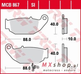 TRW ZF KLOCKI HAMULCOWE KH629 ORGANIC HONDA CB 125 R / 300 R 18-, CRF 250 L 13-17, SUZUKI GSX-R / S 18-, TYŁ