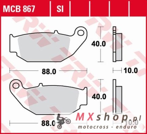TRW ZF KLOCKI HAMULCOWE KH629 ORGANIC HONDA CB 125 R / 300 R 18-, CRF 250 L 13-17, SUZUKI GSX-R / S 18-, TYŁ TRW ZF KLOCKI HAMULCOWE KH629 ORGANIC HONDA CB 125 R / 300 R 18-, CRF 250 L 13-17, SUZUKI GSX-R / S 18-, TYŁ