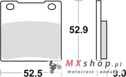 TRW ZF KLOCKI HAMULCOWE KH63 ORGANIC KAWASAKI ZX7R 96-02, ZXR 750 89-95, ZRX 1100 / 1200 96-04, ZX12R / ZZR 1200 00-06, TYŁ