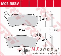 TRW ZF KLOCKI HAMULCOWE KH640 SINTER STREET HARLEY-DAVIDSON XL 883 14-19, XL 1200 14-19, PRZÓD