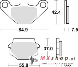 TRW ZF KLOCKI HAMULCOWE KH67 SINTER OFFROAD APRILIA PEGASO 650 91-00, KAWASAKI KLR 250 84-05, GPZ 500 88-04, KLE 500 91-07, KL /