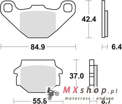 TRW ZF KLOCKI HAMULCOWE KH67/2 ORGANIC APRILIA PEGASO 125 90-91, KYMCO JIVE 50 04-06, LONCIN CONQUEROR 200 05-, TYŁ TRW ZF KLOCKI HAMULCOWE KH67/2 ORGANIC APRILIA PEGASO 125 90-91, KYMCO JIVE 50 04-06, LONCIN CONQUEROR 200 05-, TYŁ