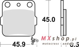 TRW ZF KLOCKI HAMULCOWE KH84/3 SINTER OFFROAD HONDA CR 80 / 85 86-08, KAWASAKI KXF 400 03-06, SUZUKI LTZ 400 03-, YAMAHA YZ 125 