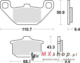 TRW ZF KLOCKI HAMULCOWE KH85 ORGANIC KAWASAKI EN 500 90-03, GPZ 600 85-90, VN 750 86-95, GTR 1000 86-93, ZR 1100 96-97, VN 1500 