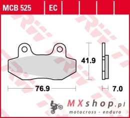 TRW ZF KLOCKI HAMULCOWE KH86 ORGANIC HONDA NSR 50 89-96, NSR 80 87-92, FS 125 SONIC 03-, PRZÓD (PROMOCJA)