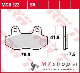 TRW ZF KLOCKI HAMULCOWE KH86 ORGANIC KYMCO NEXXON 50 08-10, NEXXON 125 08-, PEUGEOT SPEEDFIGHT 50 09-15, PRZÓD/TYŁ