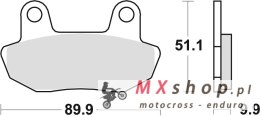 TRW ZF KLOCKI HAMULCOWE KH90 ORGANIC HONDA CB 450 84-85, VT 750 83-86, PRZÓD (PROMOCJA)