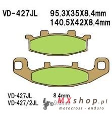 VESRAH KLOCKI HAMULCOWE KH129 SPIEK METALICZNY (ZŁOTE) (MADE IN JAPAN)