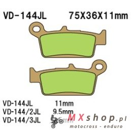 VESRAH KLOCKI HAMULCOWE KH131 SPIEK METALICZNY (ZŁOTE) (MADE IN JAPAN)