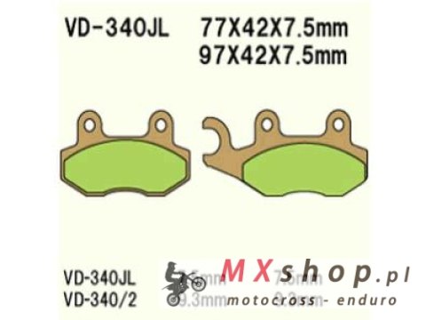 VESRAH KLOCKI HAMULCOWE KH135 / KH214 SPIEK METALICZNY (ZŁOTE) (MADE IN JAPAN) VESRAH KLOCKI HAMULCOWE KH135 / KH214 SPIEK METALICZNY (ZŁOTE) (MADE IN JAPAN)