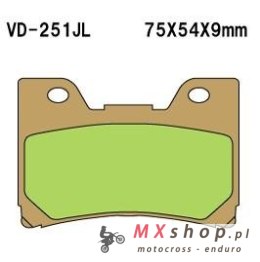 VESRAH KLOCKI HAMULCOWE KH160 SPIEK METALICZNY (ZŁOTE) (MADE IN JAPAN)