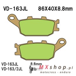VESRAH KLOCKI HAMULCOWE KH174 SPIEK METALICZNY (ZŁOTE) (MADE IN JAPAN)