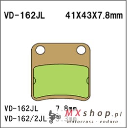 VESRAH KLOCKI HAMULCOWE KH178 / KH257 SPIEK METALICZNY (ZŁOTE) (MADE IN JAPAN)
