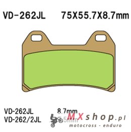 VESRAH KLOCKI HAMULCOWE KH244 SPIEK METALICZNY (ZŁOTE) (MADE IN JAPAN)