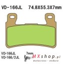 VESRAH KLOCKI HAMULCOWE KH265 / KH296 SPIEK METALICZNY (ZŁOTE) HONDA CBR/VTR PRZÓD (7MM) (MADE IN JAPAN)
