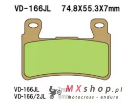 VESRAH KLOCKI HAMULCOWE KH265 / KH296 SPIEK METALICZNY (ZŁOTE) HONDA CBR/VTR PRZÓD (8MM) (MADE IN JAPAN)