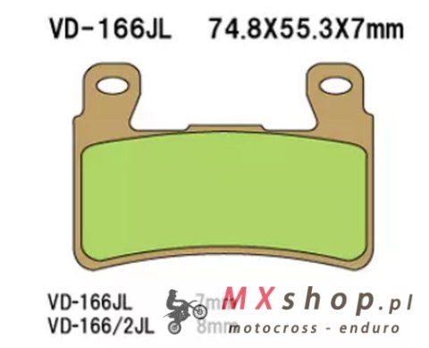 VESRAH KLOCKI HAMULCOWE KH265 / KH296 SPIEK METALICZNY (ZŁOTE) HONDA CBR/VTR PRZÓD (8MM) (MADE IN JAPAN) VESRAH KLOCKI HAMULCOWE KH265 / KH296 SPIEK METALICZNY (ZŁOTE) HONDA CBR/VTR PRZÓD (8MM) (MADE IN JAPAN)