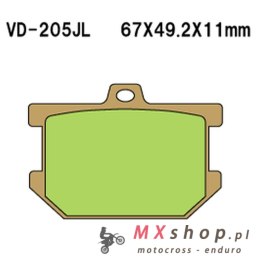 VESRAH KLOCKI HAMULCOWE KH34 SPIEK METALICZNY (ZŁOTE) YAMAHA SR500 76-81, XS,XV (MADE IN JAPAN)