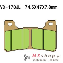 VESRAH KLOCKI HAMULCOWE KH390 SPIEK METALICZNY (ZŁOTE) HONDA CBR 600/900 RR PRZÓD (MADE IN JAPAN) VESRAH KLOCKI HAMULCOWE KH390 SPIEK METALICZNY (ZŁOTE) HONDA CBR 600/900 RR PRZÓD (MADE IN JAPAN)
